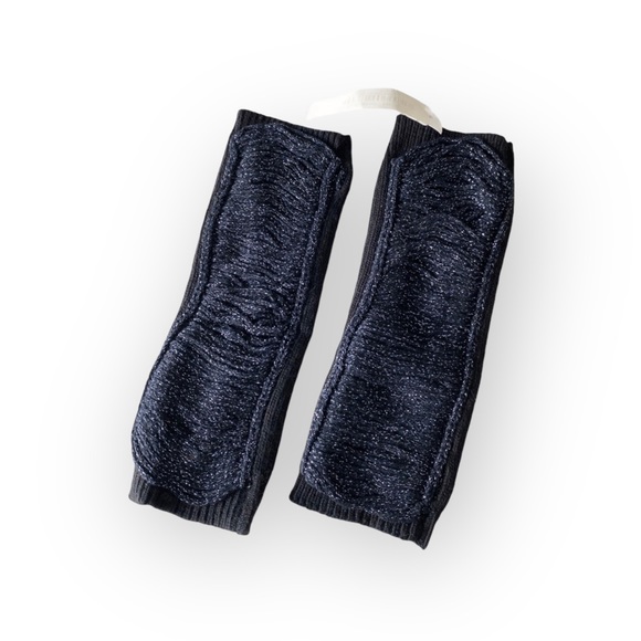 Rare: new Pencey 𖤐 Fringe Fingerless Gloves 𖤐 Black Metallic 𖤐 Edgy Chic Fun - Picture 14 of 16